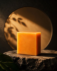 Persimmon Goat Milk Soap Bar close-up texture